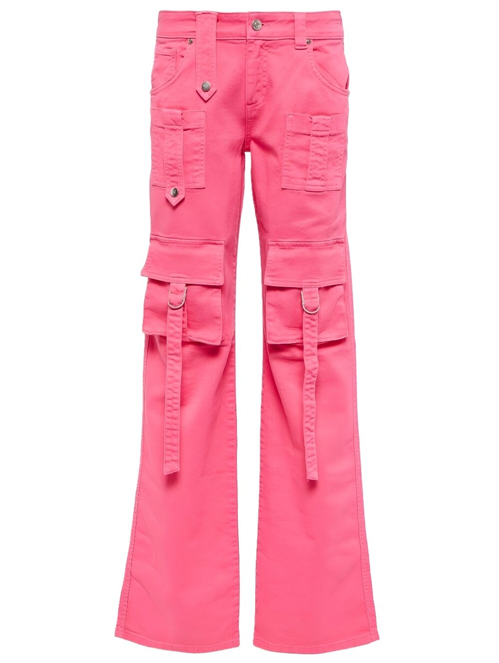 BLUMARINE Pink Cinch Strap Cargo Pants Size 36 NWT